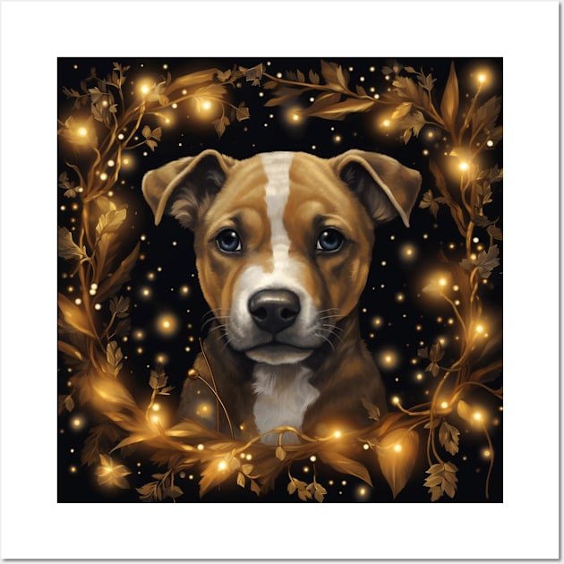 Golden Staffy Wall Art by Enchanted Reverie